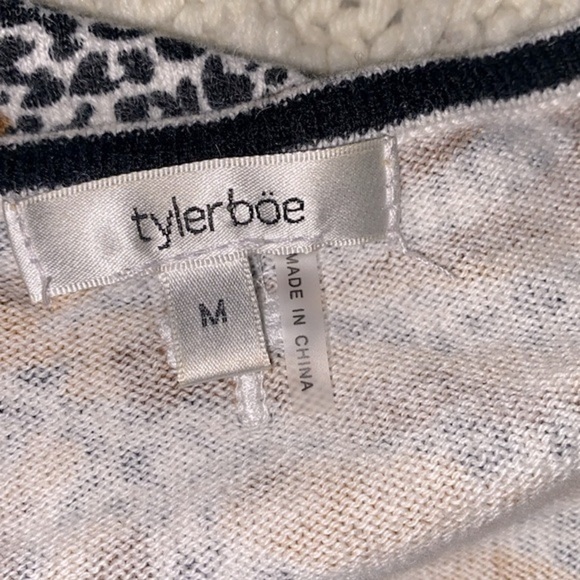Tyler Boe knit sweater safari print size medium cashmere and cotton blend fabric - Picture 5 of 9